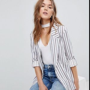 NWT Bershka Striped Tailored Blazer
